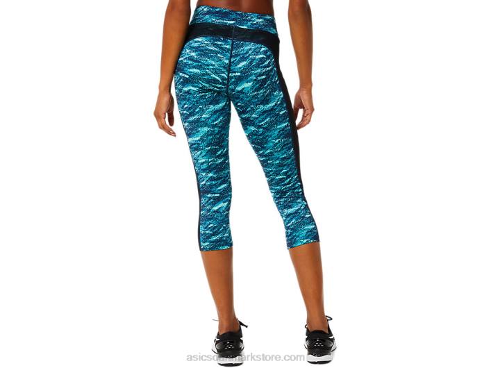 Asicskate lomme capri til kvinder 60Z43771 peacoat/fresh ice multi