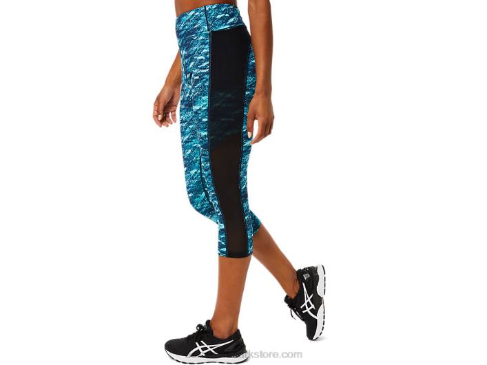 Asicskate lomme capri til kvinder 60Z43771 peacoat/fresh ice multi