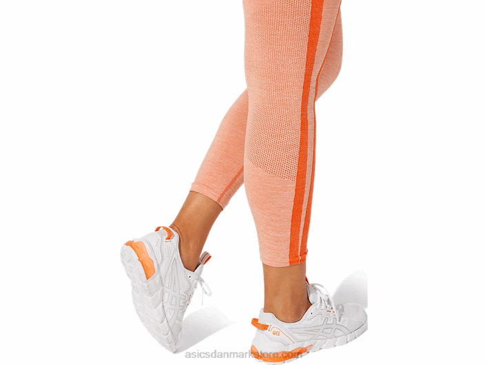 Asicskvinders cropped logo sømløs stram 60Z43940 morgenfrue appelsin/solfersken