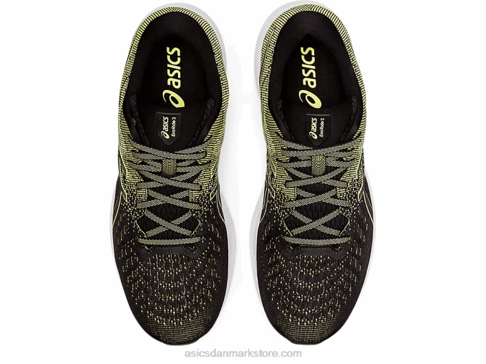 Asicsevoride 2 bred 60Z41810 sort/glødende gul