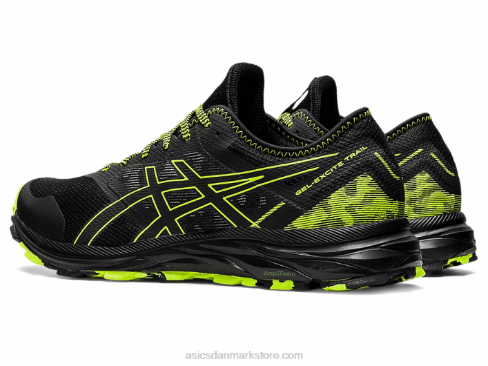 Asicsgel-excite spor 60Z41582 sort/farlig grøn