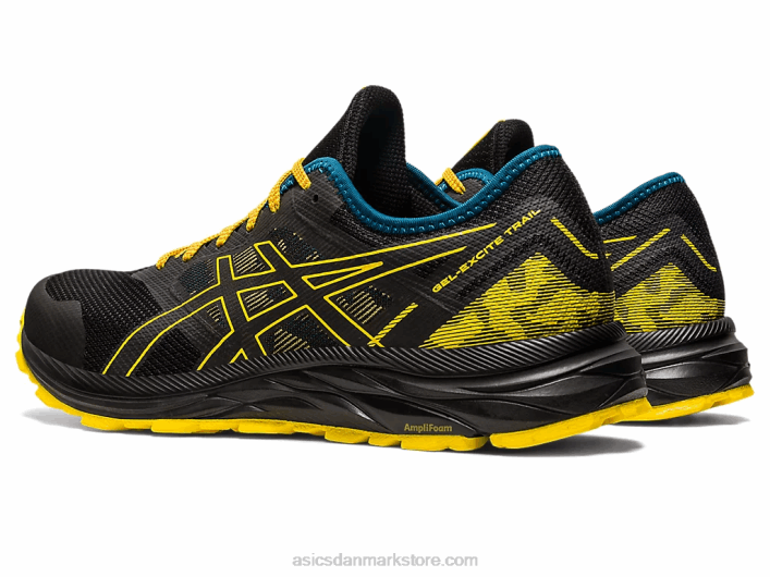 Asicsgel-excite spor 60Z4353 sort/gylden gul