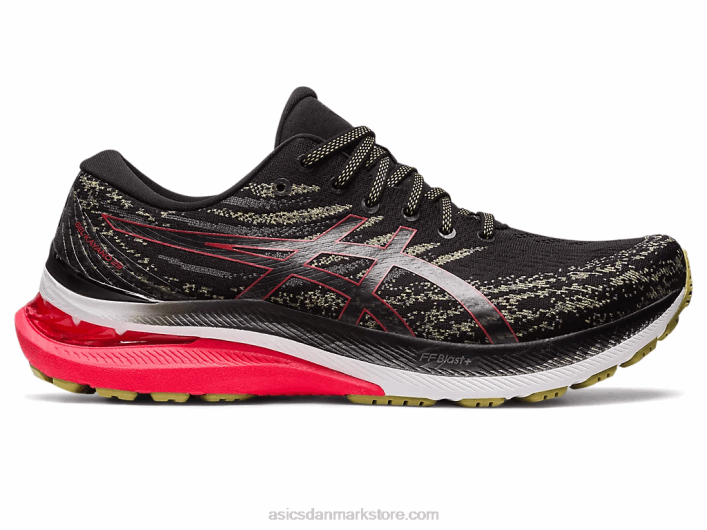 Asicsgel-kayano 29 bred 60Z4429 sort/elektrisk rød