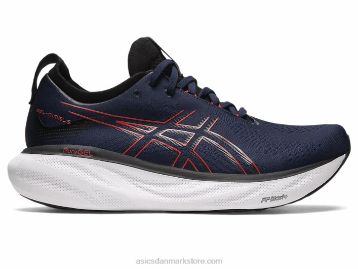 Asicsgel-nimbus 25 60Z4333 midnat/elektrisk rød
