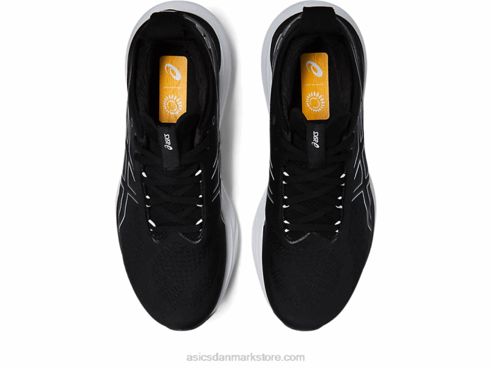 Asicsgel-nimbus 25 ekstra bred 60Z4165 sort/ren sølv