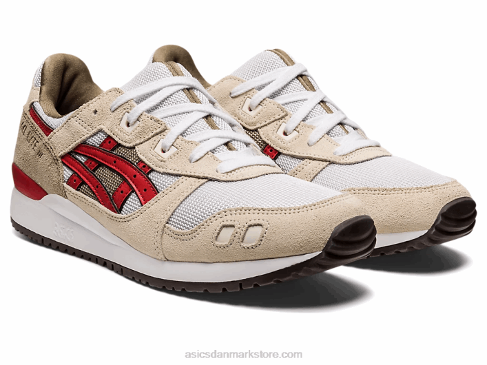 Asicsgel-lyte iii og 60Z41094 røg grå/rød alarm