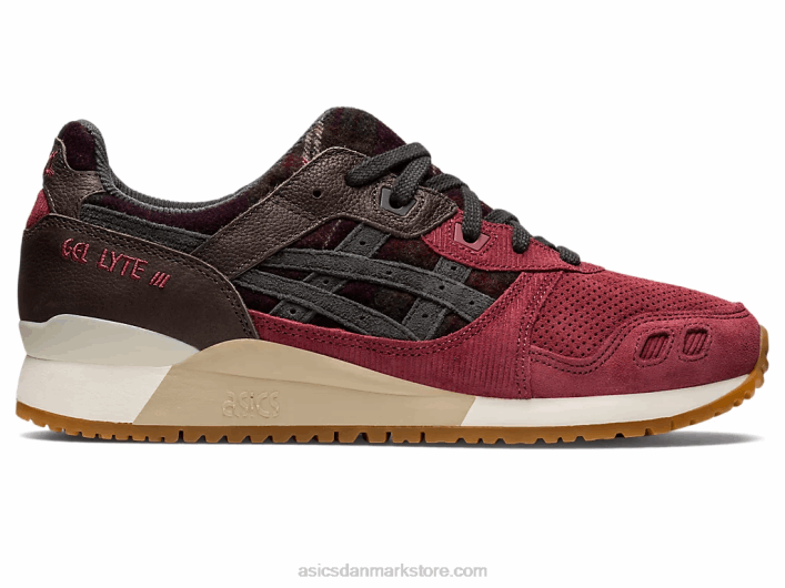 Asicsgel-lyte iii og 60Z4747 bryst rød/obsidian grå