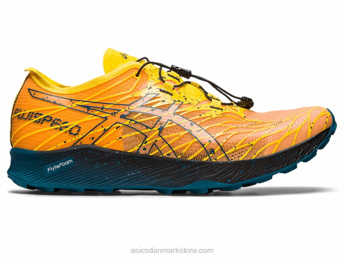 Asicsfujispeed 60Z4636 gylden gul/blæk blågrøn
