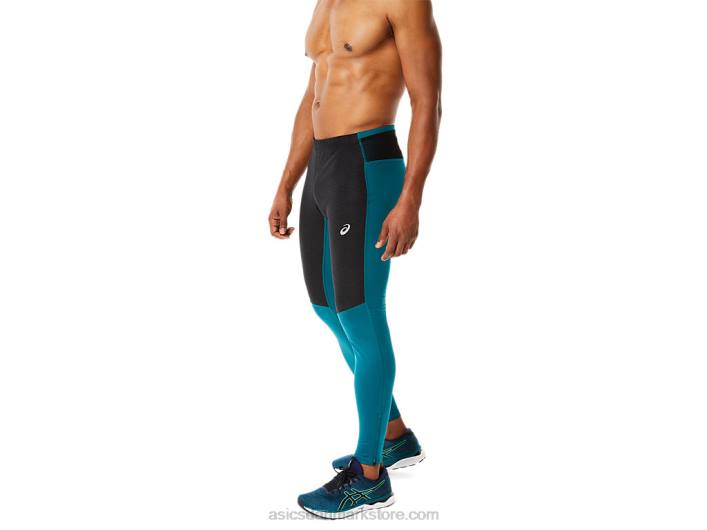 Asicsmænds vinterløb tight 60Z4876 fløjlsfyr/performance sort