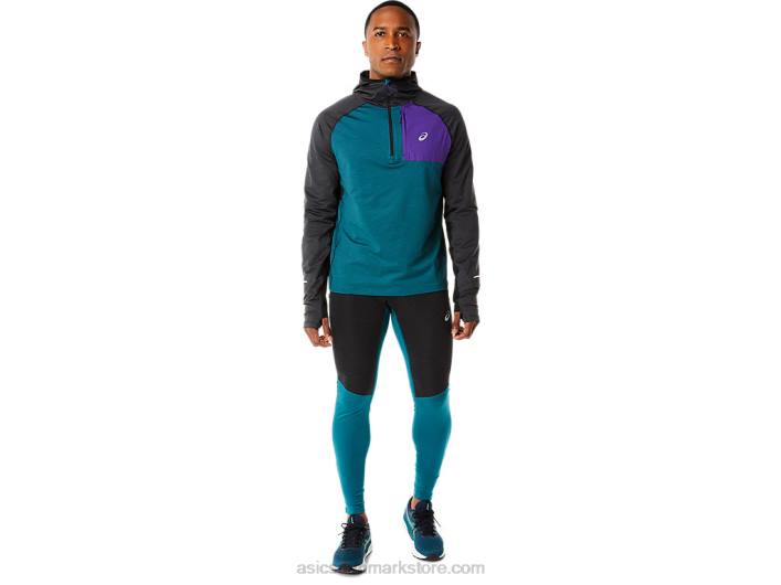 Asicsmænds vinterløb tight 60Z4876 fløjlsfyr/performance sort