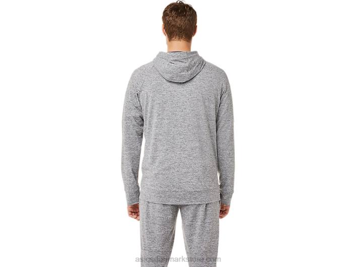 Asicstech hættetrøje med lynlås til mænd 60Z41907 bærer grå lyng