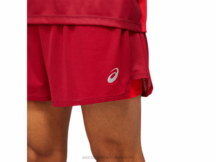 Asicsherreventiler 2-n-1 5i kort 60Z41803 bordeaux/elektrisk rød