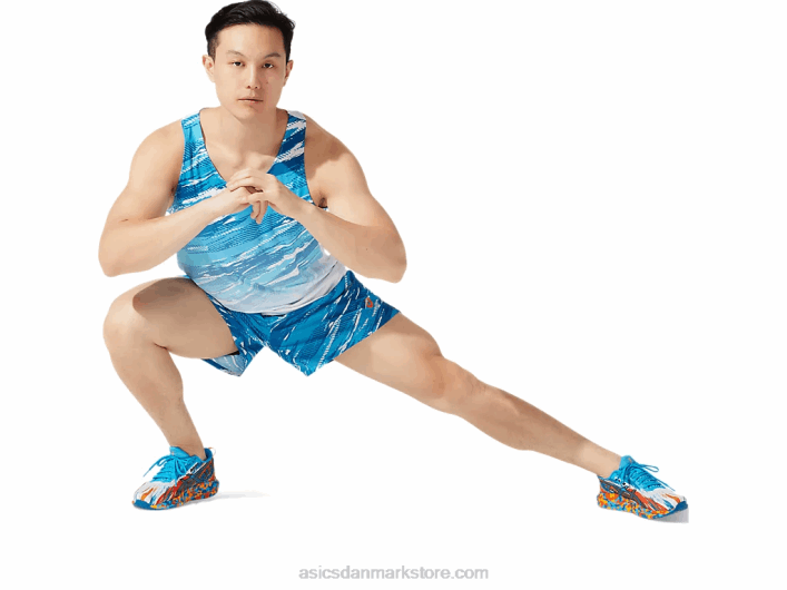 Asicsmænds farveindsprøjtning 5kort sagt 60Z41913 genfødt blå