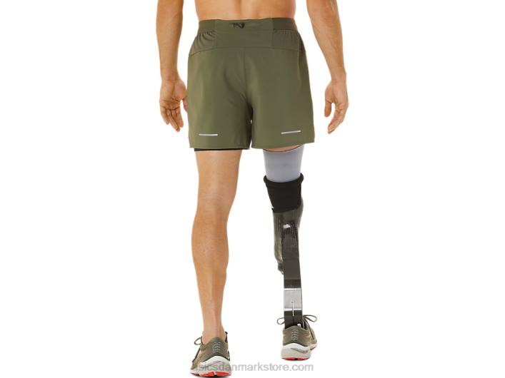 Asicsmænds vej 2-n-1 5i kort 60Z41122 kappegrøn/performance sort