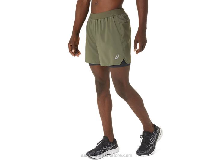 Asicsmænds vej 2-n-1 5i kort 60Z41122 kappegrøn/performance sort