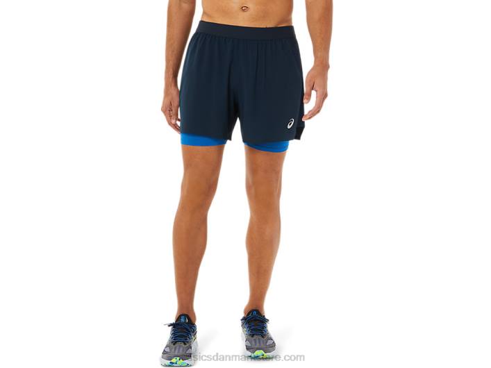 Asicsmænds vej 2-n-1 5i kort 60Z41534 fransk blå/sø kørsel