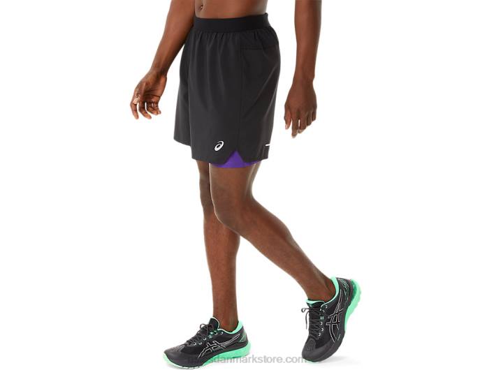 Asicsmænds vej 2-n-1 7i kort 60Z4893 performance sort/druesyltetøj