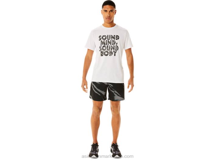 Asicssæsonbetonede shorts med all over print til mænd 60Z4995 ydeevne sort/grafitgrå