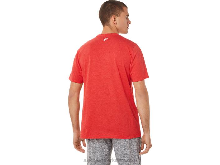 Asics1977 sportstøj t-shirt 60Z4781 klassisk rød lyng