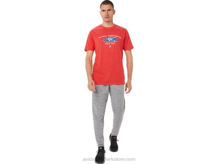 Asics1977 sportstøj t-shirt 60Z4781 klassisk rød lyng