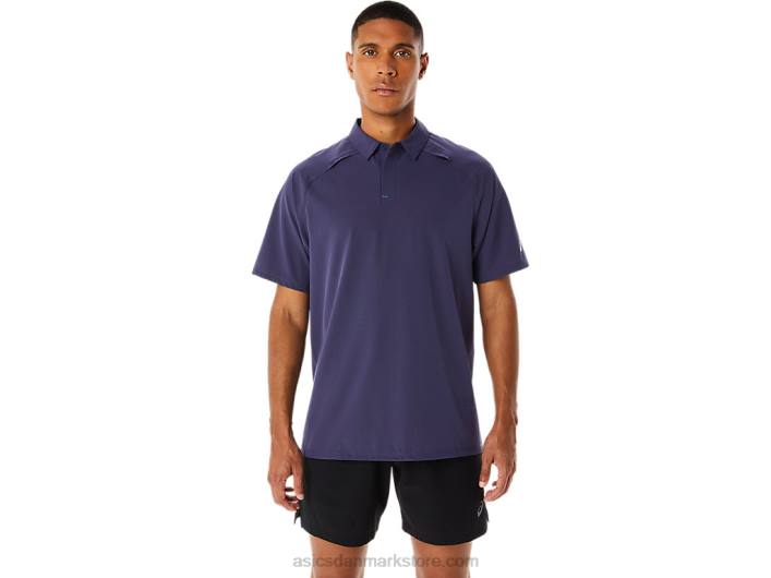 Asicsactibreeze jacquard poloshirt til mænd 60Z4221 indigo tåge