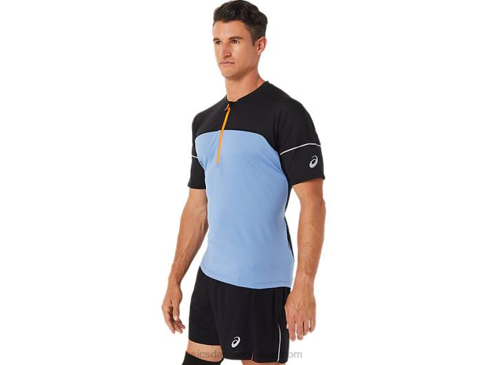 Asicsfujitrail top til mænd 60Z41433 blå harmoni/performance sort