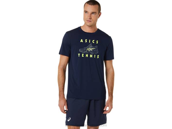 Asicsgrafisk t-shirt til mænds banesko 60Z4520 midnat