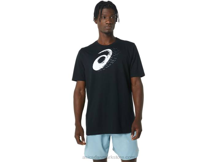 Asicshalloween flagermus ss tee 60Z4861 ydeevne sort