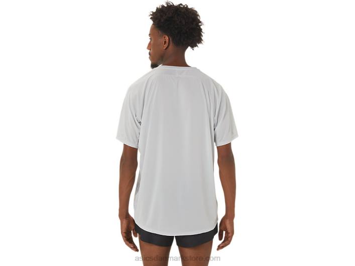 Asicsherre cj-line let kortærmet top 60Z4258 gletsjergrå/elektrisk rød