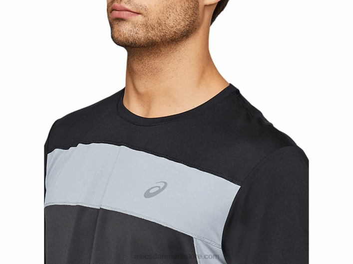 Asicsherre race kortærmet top 60Z42052 grafitgrå/performance sort