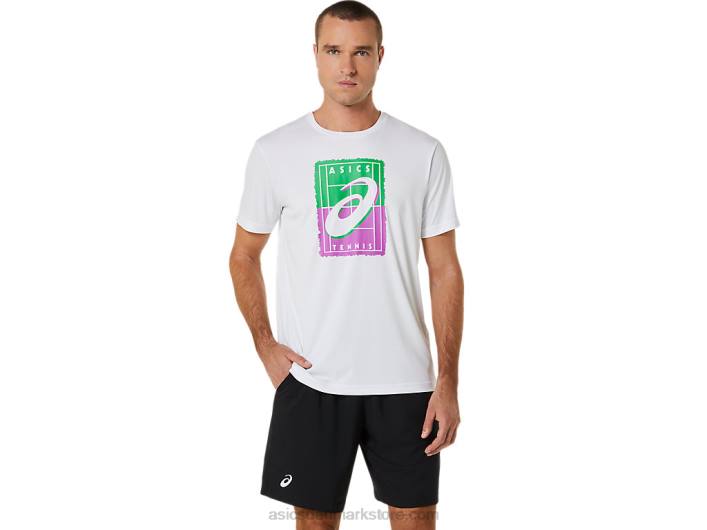 Asicsherrebane gs grafisk t-shirt 60Z4525 strålende hvid