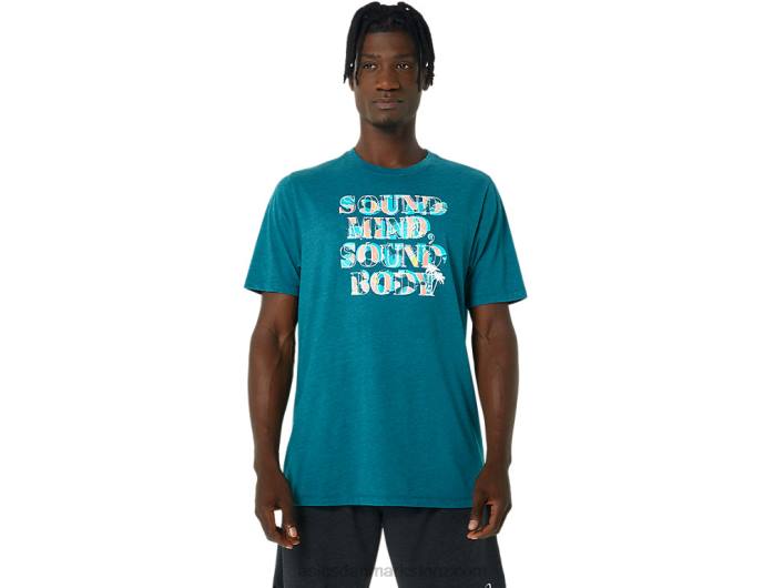Asicshibiscus slogan t-shirt 60Z4798 fløjlsfyrlyng