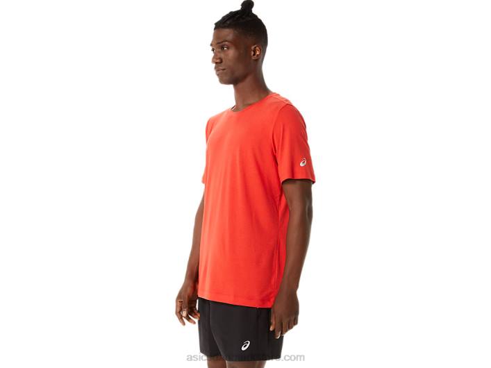 Asicskortærmet hthr tech top til mænd 60Z41422 ildrød lyng
