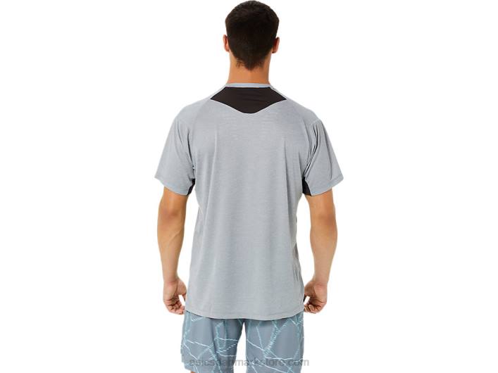 Asicskortærmet top med gel-cool print til mænd 60Z41421 pladestenslyng