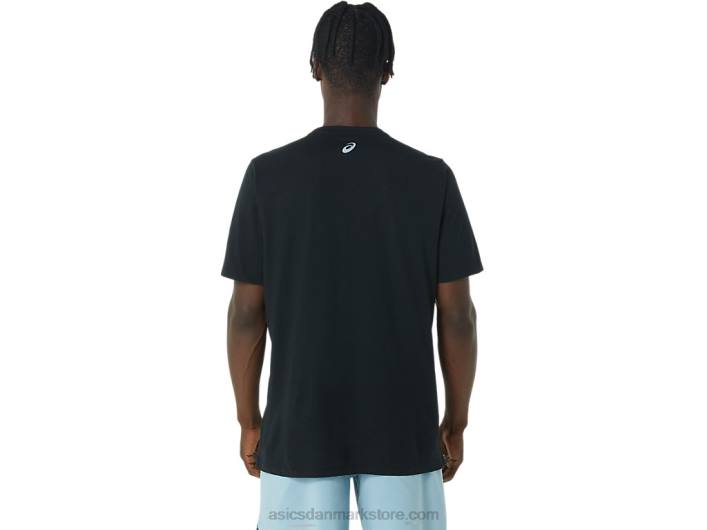 Asicslang abstrakt logo-t-shirt 60Z4795 ydeevne sort