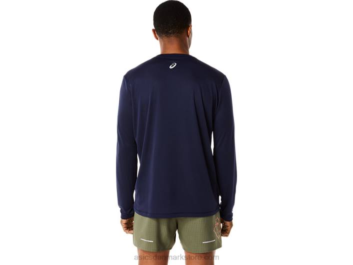 Asicslangærmet fujitrail logo top til mænd 60Z41067 midnat