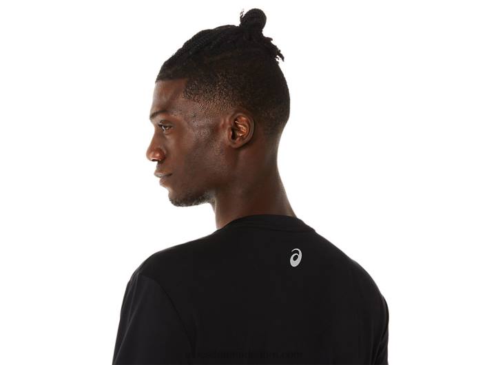 Asicslangærmet fujitrail logo top til mænd 60Z4508 ydeevne sort