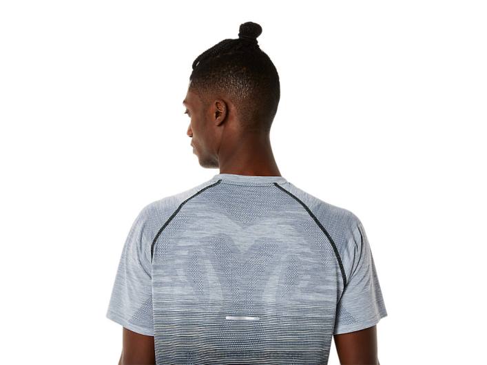 Asicssømløs kortærmet top til mænd 60Z41127 performance sort/bæregrå