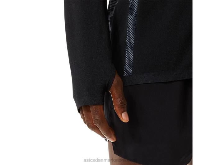 Asicssømløs langærmet herre top 60Z41073 performance sort/bæregrå