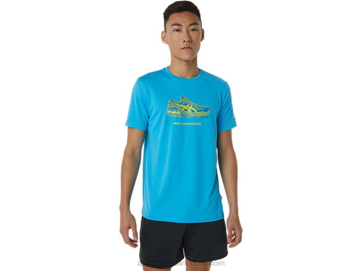 Asicssko grafisk kortærmet t-shirt 60Z41376 digital aqua