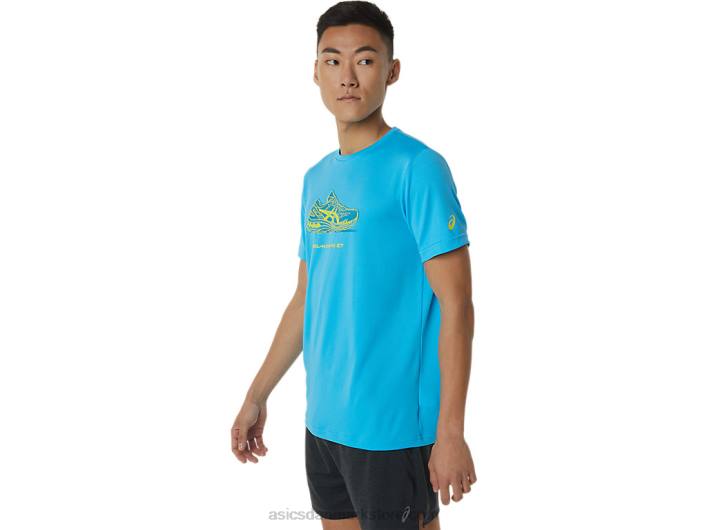Asicssko grafisk kortærmet t-shirt 60Z41376 digital aqua