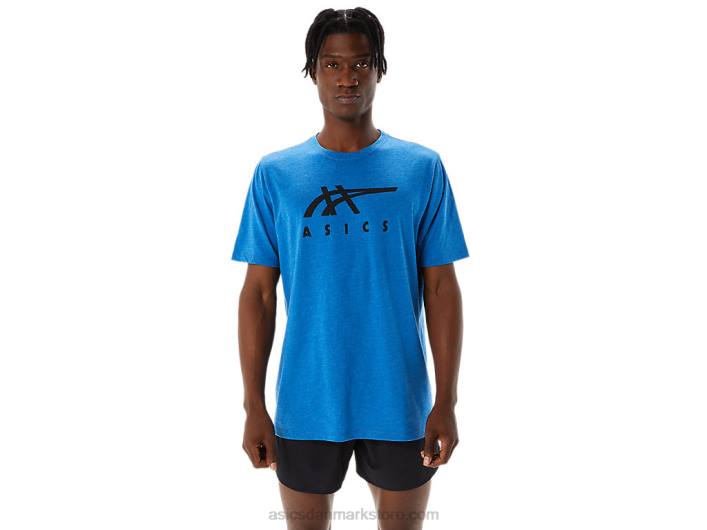 Asicsstribet kortærmet t-shirt 60Z4850 sødrev lyng