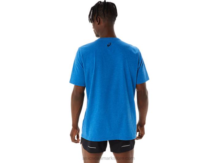 Asicsstribet kortærmet t-shirt 60Z4850 sødrev lyng