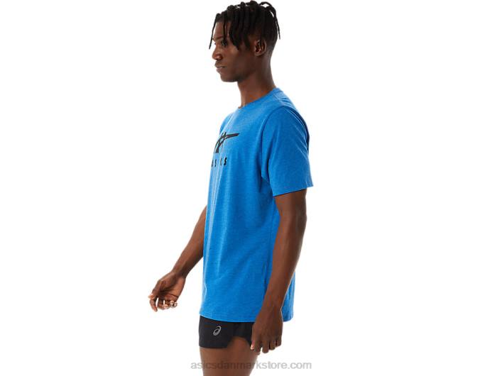 Asicsstribet kortærmet t-shirt 60Z4850 sødrev lyng