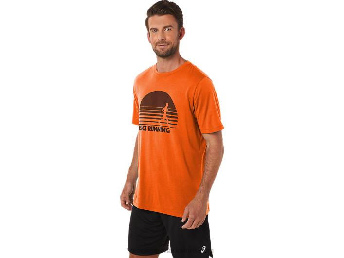 Asicssunrise runner grafisk t-shirt 60Z41186 morgenfrue orange lyng