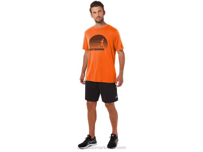 Asicssunrise runner grafisk t-shirt 60Z41186 morgenfrue orange lyng