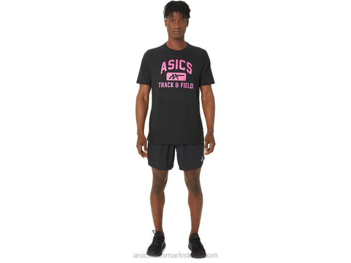 Asicsunisex atletik grafisk t-shirt 60Z467 ydeevne sort