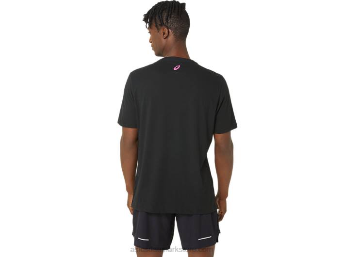 Asicsunisex atletik grafisk t-shirt 60Z467 ydeevne sort