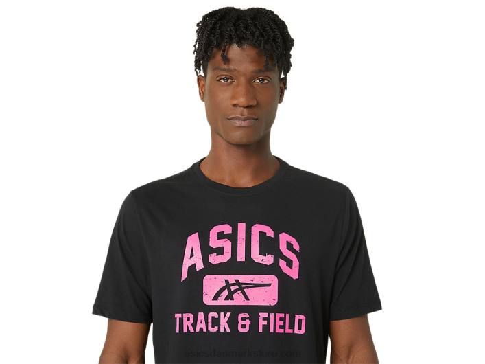 Asicsunisex atletik grafisk t-shirt 60Z467 ydeevne sort