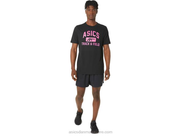Asicsunisex atletik grafisk t-shirt 60Z467 ydeevne sort